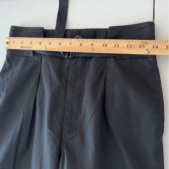 Rag & Bone Women's Belted Hunter Pants Cropped Pleated Front High Rise Black 25 - Picture 12 of 16